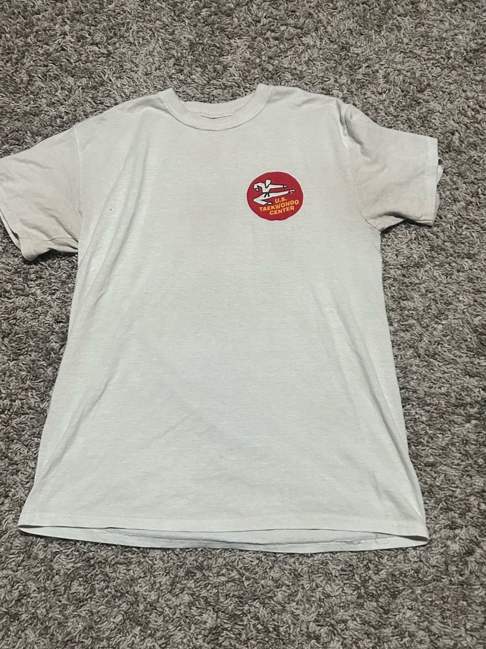 Light Gray Men’s Taekwondo Center Graphic T-Shirt